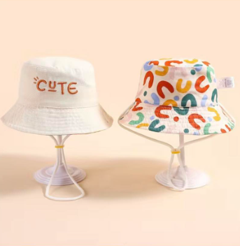 Toddler "CUTE" reversible Bucket hat