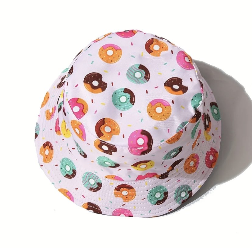 Cartoon Donut Reversible Bucket Hat