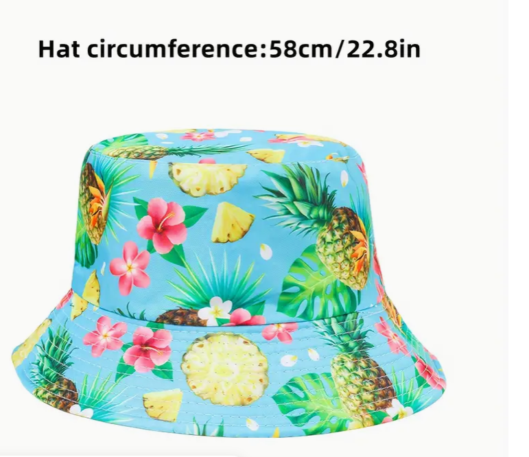 Pineapple Bucket hat fully reversible