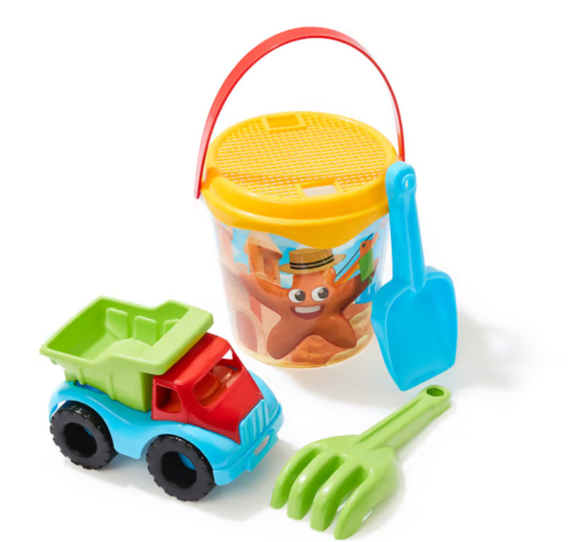 Sand kit with truck (ages 2+)